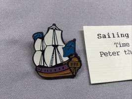 Vintage Soviet Russian USSR Sailing Sailboat  Pin Badge Time Of Peter Th... - $13.55 CAD