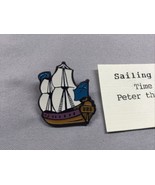 Vintage Soviet Russian USSR Sailing Sailboat  Pin Badge Time Of Peter Th... - $181.18 MXN