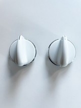 2 - Washer Knob for GE 175D3296 White Silver Knob Genuine GE ￼ - $12.28