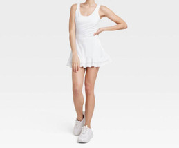 JoyLab Teen Girls  Ruffle Active Dress Size S White - £22.15 GBP