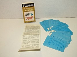 Vintage Russell's Riddles Card Game Plus How To Make Up Riddles 40 Cards & Rules - $20.79