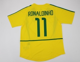 brazil jersey 2002 shirt ronaldinho world cup short sleeve home - £67.11 GBP