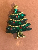 Estate A.K. Signed Thick Green Plastic w Red Rhinestones &amp; Goldtone Bead Garland - £25.98 GBP