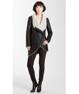 Helmut Lang $2195 Weathered Shearling Leather Jacket Coat P XS - $8,047.02 MXN