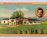 Casa Di Robert Taylor Northridge Estates Ca Unp Vuoto Dietro Lino Cartol... - $5.08