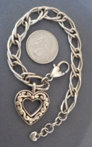 Brighton Single Charm Bracelet Open Contempo Love Heart 7.25 to 8.25&quot; - $39.99