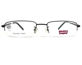 Levi&#39;s LS555A-2 Eyeglasses Frames Matte Black Rectangular Half Rim 52-18-140 - £32.92 GBP
