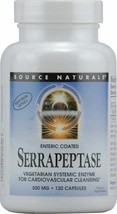 SOURCE NATURALS SPO Serrapeptase 500Mg, 120 CT - £33.72 GBP