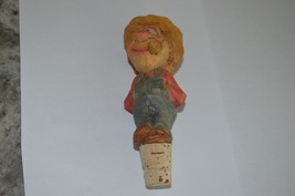 Yokel cork stopper w corncob pipe, Ceramic head - £10.38 GBP