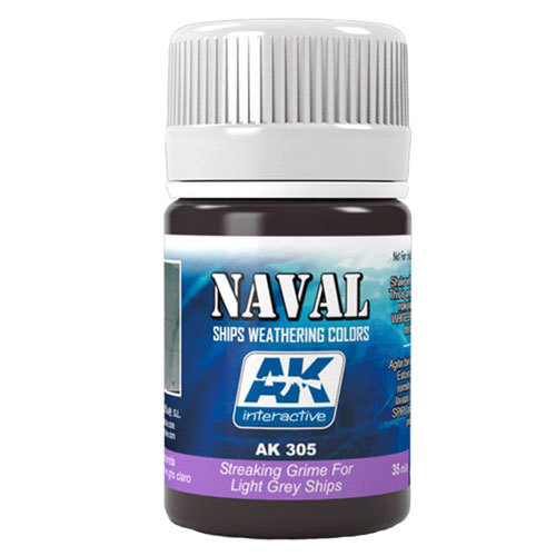AK Interactive Naval Ship Streaks Color 35mL - Light Grey - $16.31
