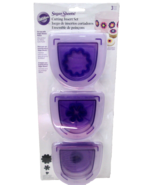 New Wilton 3Pc Layered Flowers Cutting Insert Set Sugar Sheets, Fondant - $9.49