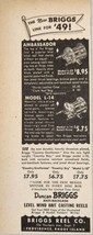 1949 Print Ad Duncan Briggs Ambassador &amp; Model L-14 Fishing Reels Provid... - £9.16 GBP