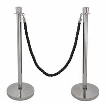Mirror Taper Top Decorative Rope Safety Queue Stanchion Barrier with Dom... - $138.59+