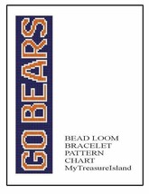 Chicago Bears Bracelet Go Bears Bead Loom Sports Bracelet Pattern PDF BP_97 - £4.79 GBP