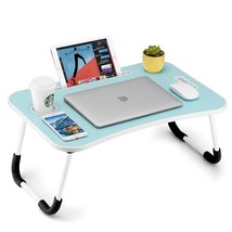 Foldable Laptop Table, Portable Lap Desk Bed Table Tray, Laptop Stand Wi... - $55.99