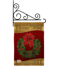 Christmas Wishes Burlap - Impressions Decorative Metal Fansy Wall Bracket Garden - $33.97