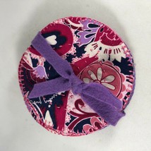 Set of Six Floral Paisley Fabric Patterned Felt Backed Coasters - £11.34 GBP