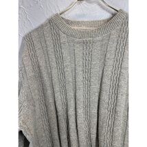 OSCAR De La RENTA Sweater Mens Crew Neck Light Tan Long Sleeve Size Large - $24.95