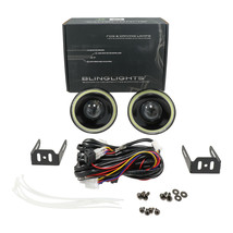 4.3 inch / 109.2 mm White LED Halo Angel Eye Fog Light Driving Kit - £95.48 GBP