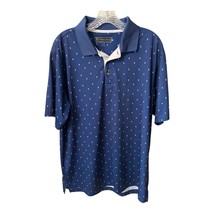 Pebble Beach Dry-Luxe Performance Polo Shirt – Blue with White Dot Patte... - $11.30