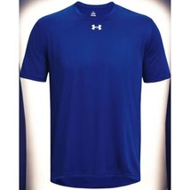 Under Armour Mens HeatGear Solid Blue Athletic Short Sleeve Loose Fit Tee Large - £17.52 GBP