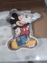 1995 Disney Micky Mouse Standing Cake Baking Pan Wilton 2105-3601 VTG 16 x 13 in - £7.89 GBP