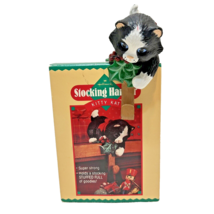 Vintage 1986 Hallmark Kitty Kat Christmas Stocking Hanger in Original Box - £10.39 GBP