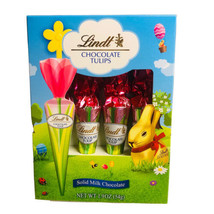 Lindt Chocolate Tulips, Easter Tulips-Shaped Solid Chocolate On A Stick/4pc.1.9z - $15.72