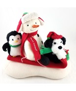 Hallmark 2007 Jingle Pals Snowman Sleigh Ride Musical Animated Sled Peng... - £17.40 GBP
