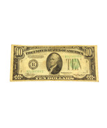 1934 $10 Federal Reserve Note Ten Dollar B - £35.58 GBP