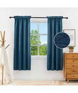 Linen Blackout Curtains 38x63 Inches Rod Pocket Room Darkening - 2 Panel... - $39.59