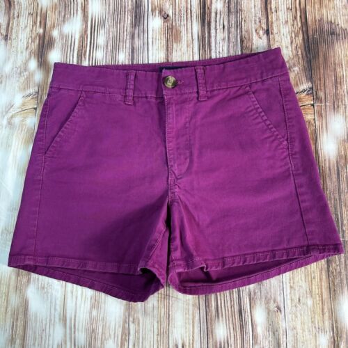 Primary image for American Eagle HI RISE SHORTIE Womens Size 6 Fucshia Chino Casual Shorts 30x4