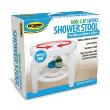 Shower Chair Stool for Inside Small Corner Plastic for 300 Lb 360° Swive... - $49.49