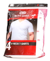 Ecko Unltd. White V Neck Short Sleeve Tee Shirt 4 in Package Men&#39;s S - £31.60 GBP
