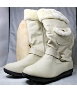 Reneeze Snow Boots Women Size 9 Beige Plush Inside Gently Worn Functiona... - £9.79 GBP