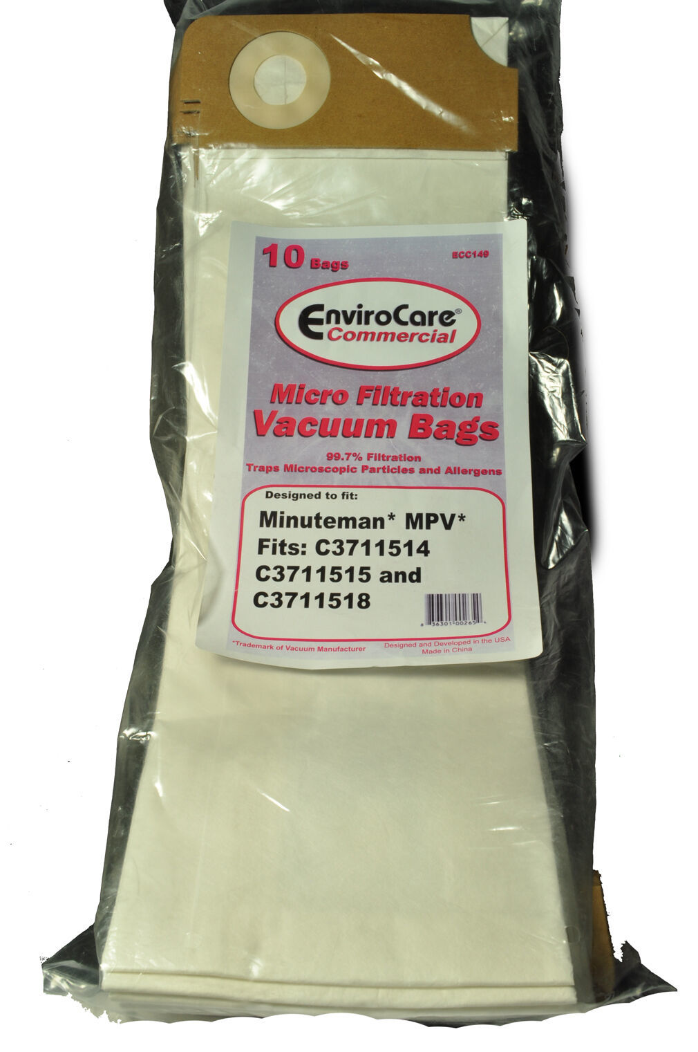 Primary image for Minuteman MVP C3711514 Commercial Vacuum Cleaner Bags ECC149