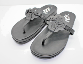 Sam &amp; Libby Flip Flops Womens Size 6 Black Alexandra Thongs Sandals - $17.87