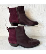 Coach Carmen Ankle Boot Oxblood Suede/Leather Side Zip - Women&#39;s Size 9.... - €73,61 EUR