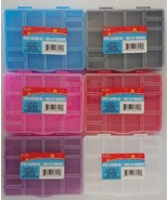 SMALL PLASTIC LOCK-TOP STORAGE BOXES 15 SECTIONS 6.5&quot;x5.2&quot;x1.2&quot; SELECT: ... - £2.34 GBP