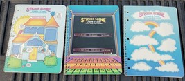  3 1980s Sticker Scene Spiral Bound Notebooks Theme Books RARE Plymouth - $26.79