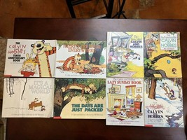 Lot of 8 Calvin and Hobbes Books  Softcover Bill Watterson 1990s 10th Anniversar - £44.66 GBP