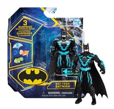 Spinmaster Bat-Tech Batman 4&quot; Action Figure with 3 Surprise Accessories MIB - £6.95 GBP