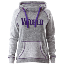 Wicked Authentic Pullover Hooded Sweatshirt Gray Purple Kangaroo Pocket,... - $783.54 MXN