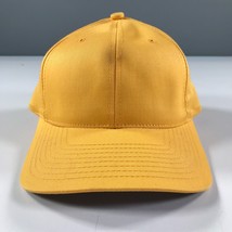 Vintage Snapback Hat Boys Youth Size Yellow Curbed Brim Kudzu YoungAn - $10.39
