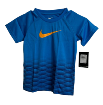 Nike Boy s Swoosh Jambox Graphic Raglan Short Sleeve T-Shirt, Blue, Medium 5-6yo - £11.79 GBP