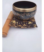 4 Inches Hand Painted Metal Tibetan Buddhist Singing Bowl - £38.65 GBP