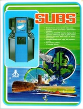 Subs Arcade Flyer Original 1979 Video Game Retro Vintage Submarine Artwo... - £13.88 GBP
