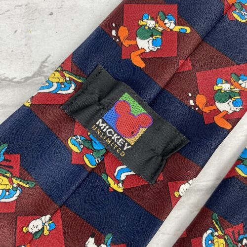 Disney Mickey Unlimited Mickey Goofy Donald Duck Baseball Tie 100% Polyester Item image 4