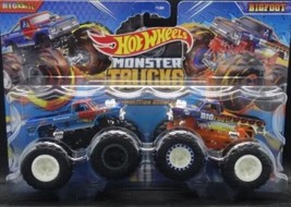 Hot Wheels BigBite v Bigfoot Monster Trucks Demolition Doubles HWN6 - £16.26 GBP