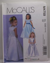 Vintage McCall&#39;s M4759 Bridal Child Sz CDD 2-3-4-5 - £14.93 GBP